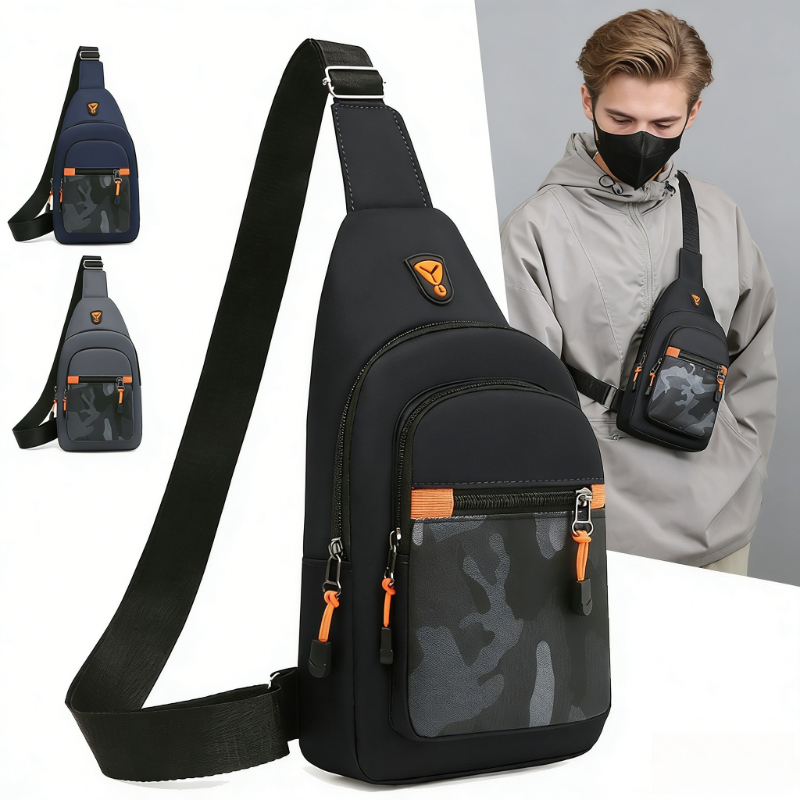 Hydration Pack Outdoor - กระเป๋าคาดหน้าอกกันน้ำ ป้องกันการโจรกรรม สำหรับผู้ชาย ทำจากผ้าอ๊อกซ์ฟอร์ด ทนทาน เหมาะสำหรับเดินป่า