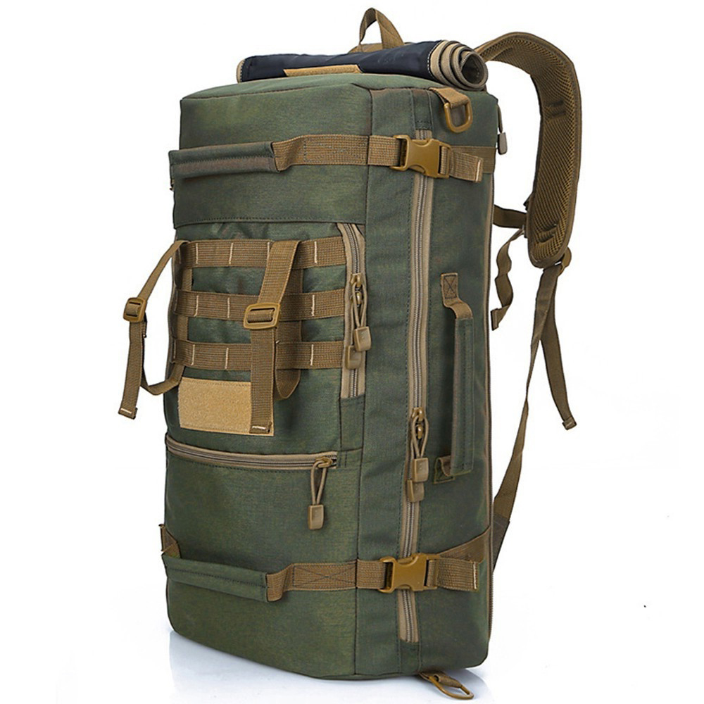 Rucksack Military Style - 50L ยุทธวิธีทหารกระเป๋าเป้สะพายหลังชายกลางแจ้ง 3 P Trekking Rucksack