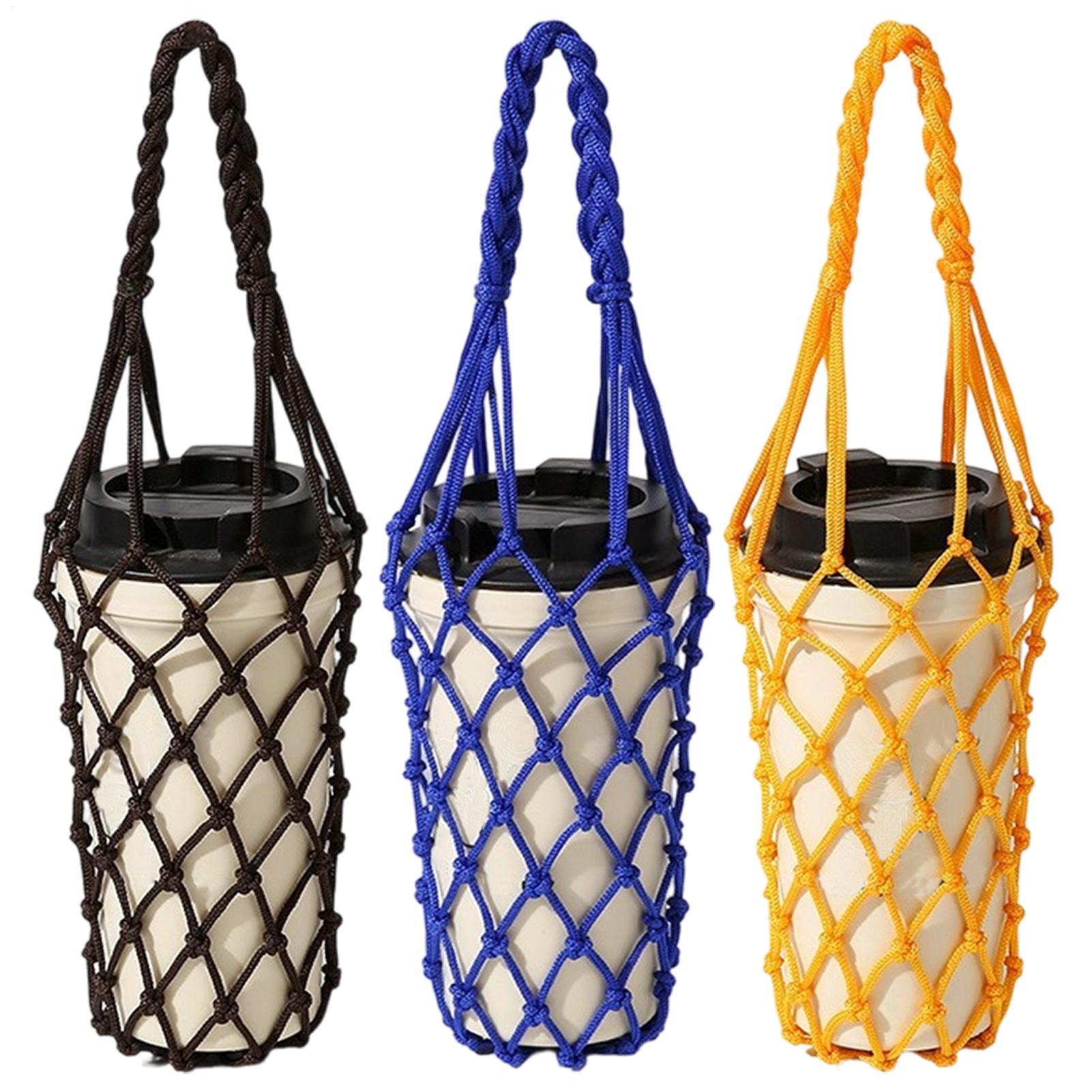 Hydration Pack Outdoor - กระเป๋าใส่ขวดน้ำแบบถักโครเชต์ 1 ชิ้น สำหรับใส่ขวดน้ำ เหมาะสำหรับการตั้งแคมป์ เดินป่า