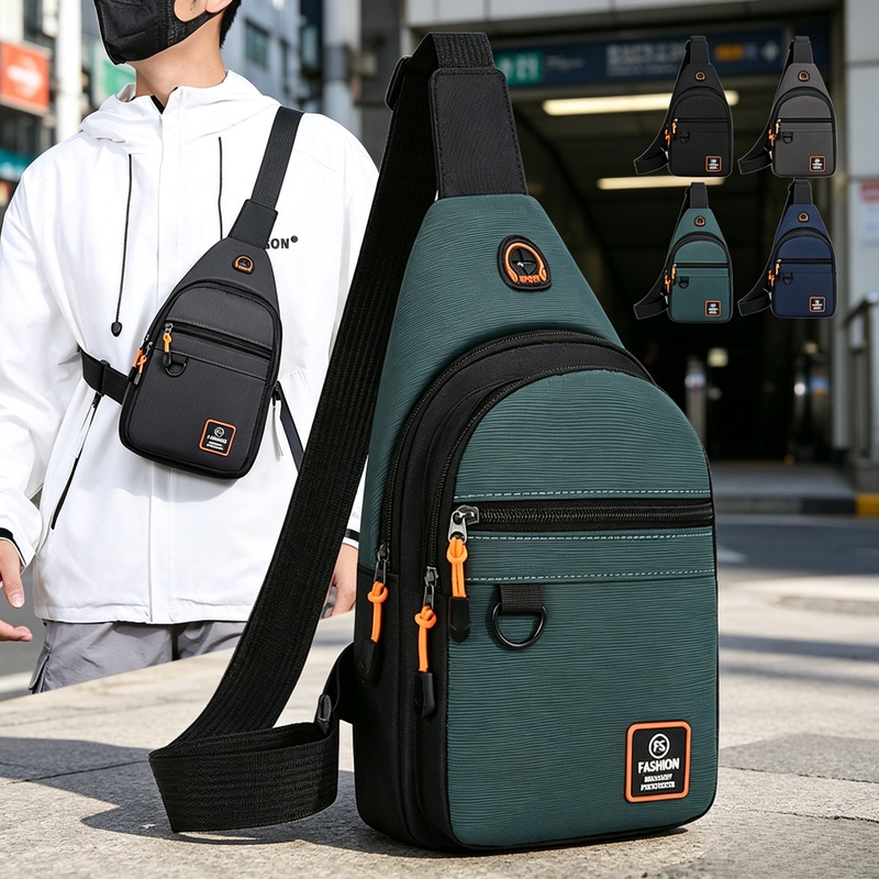 Hiking Backpack Waterproof - กระเป๋าคาดอกกันน้ำสำหรับผู้ชาย กระเป๋าสะพายข้างสำหรับกีฬา ท่องเที่ยวกลางแจ้ง เดินป่า ปั่นจักรยาน