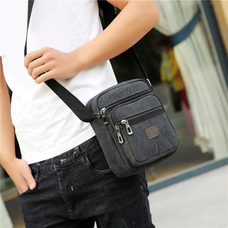 กระเป๋าสะพายข้างผู้ชาย กระเป๋า - Canvas Backpack Casual บทวิจารณ์และราคา