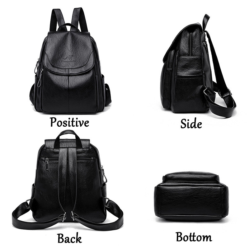 9 สีผู้หญิงหนังนุ่มกระเป๋าเป้ส - Leather Backpack Vintage บทวิจารณ์และราคา
