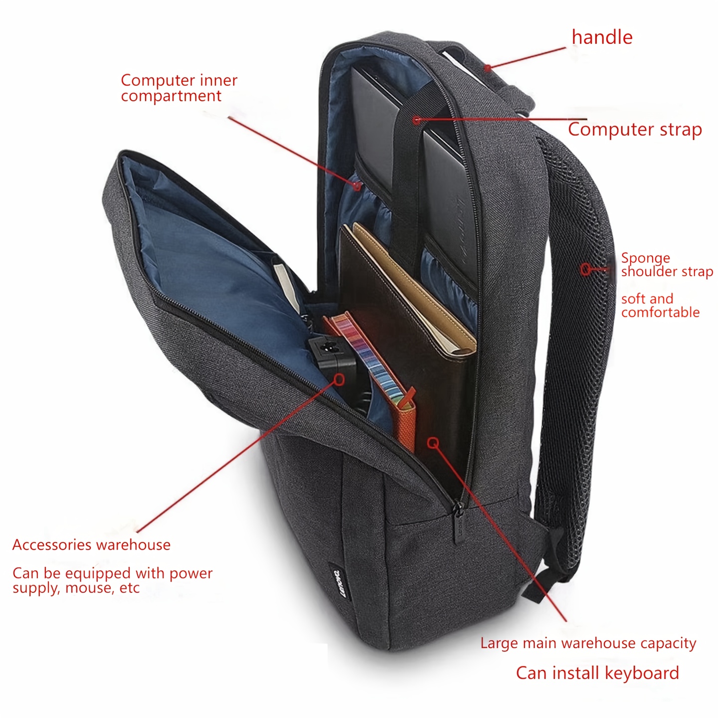 กระเป๋าเป้ Lenovo B210 |   แล็ - Laptop Backpack 15.6 บทวิจารณ์และราคา