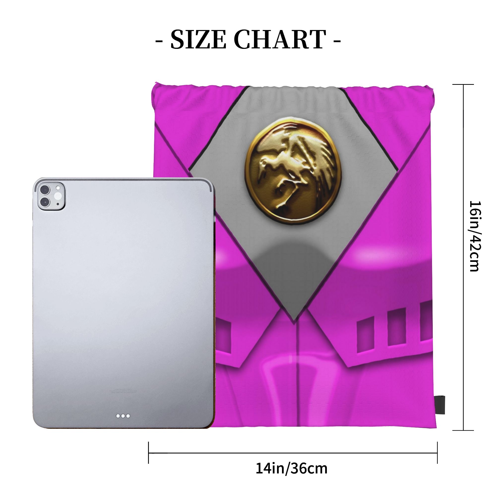 The Movie Pink Power R-Ranger  - Drawstring Gym Bag บทวิจารณ์และราคา