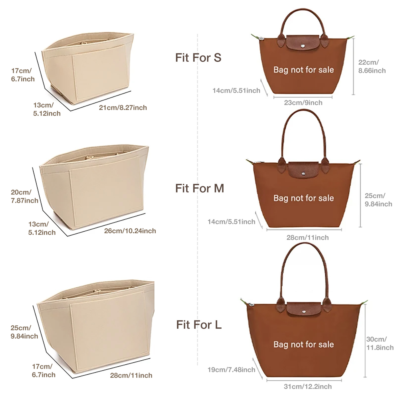 กระเป๋าใส่ของแบบสักหลาดสำหรับใ - Backpack Insert Organizer บทวิจารณ์และราคา
